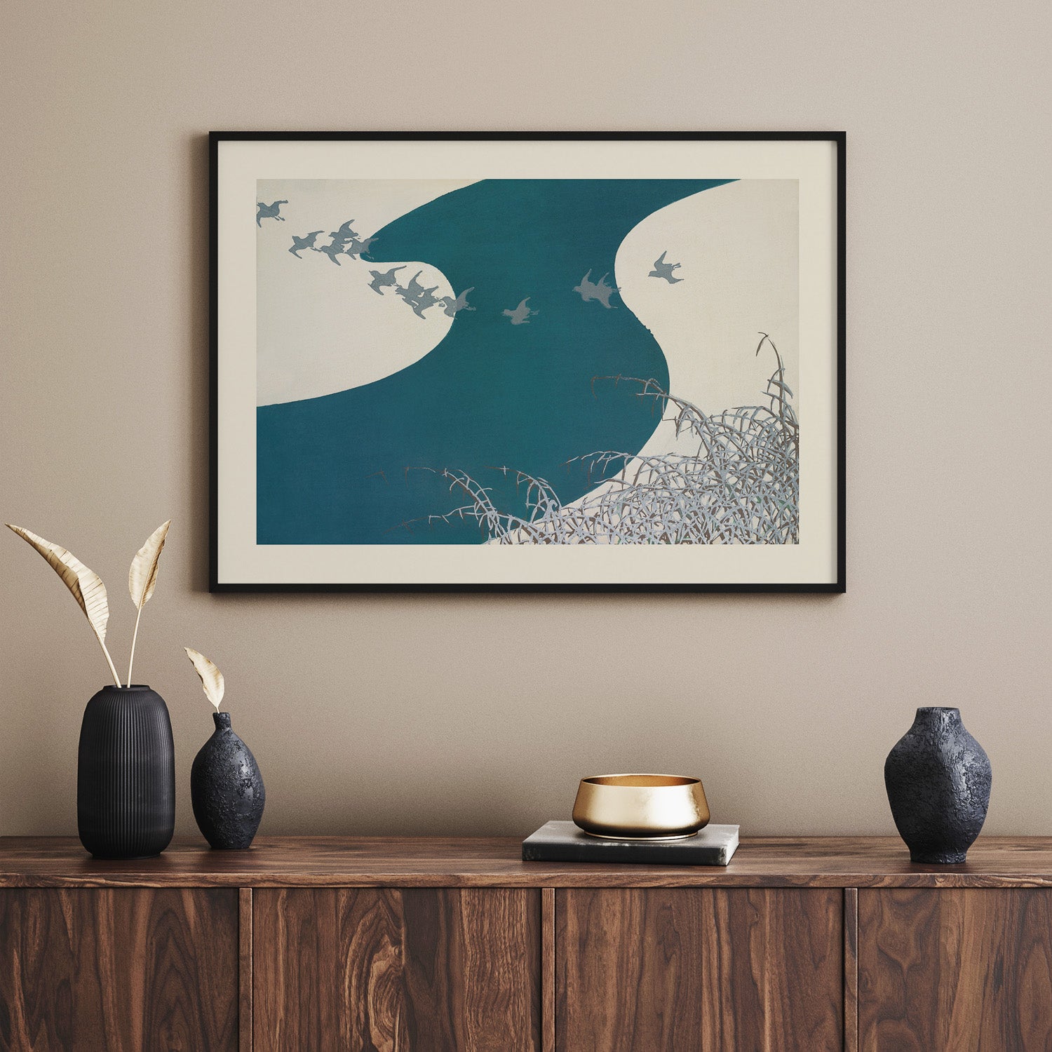 Tavla med "Birds" poster – Kamisaka Sekka – Japansk konst