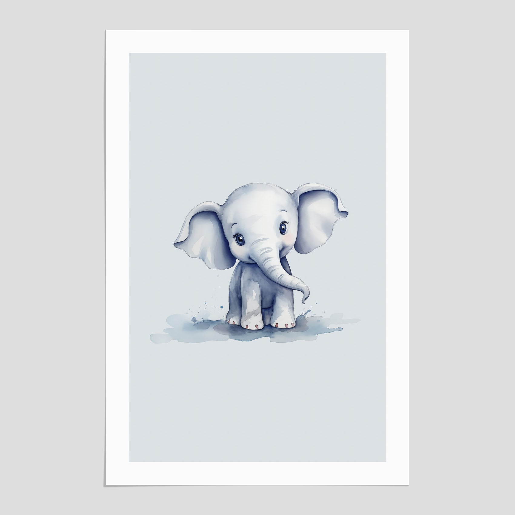 Elefant Poster – Affisch till barnrummet, barnposter, lekfull poster