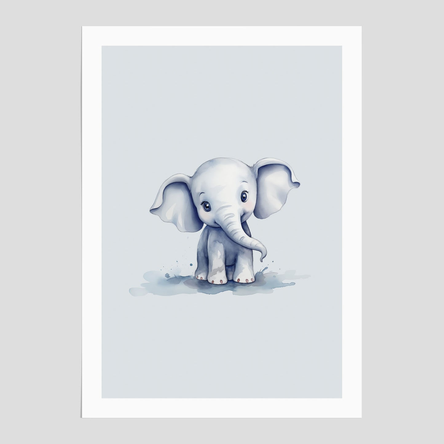 Elefant Poster – Affisch till barnrummet, barnposter, lekfull poster