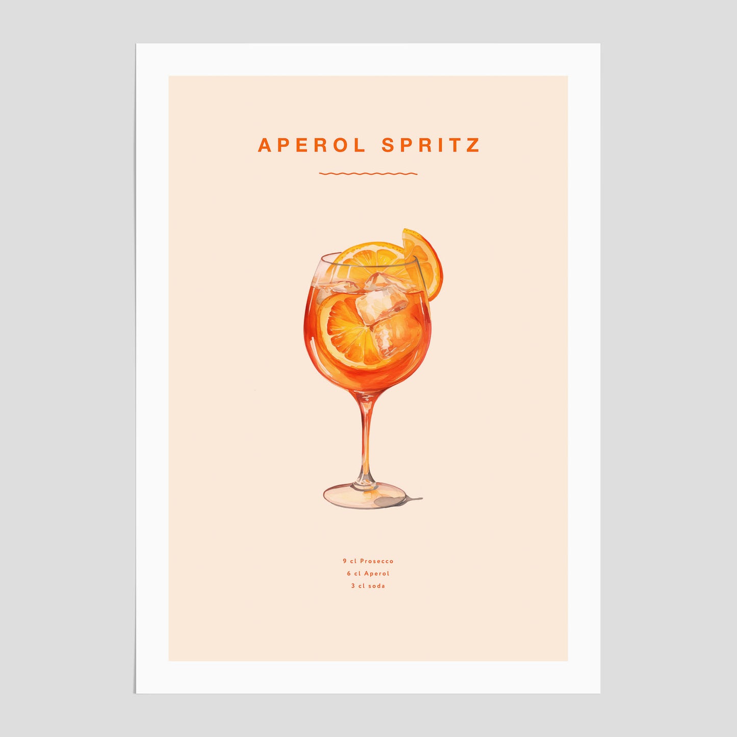 Aperol Spritz drink poster