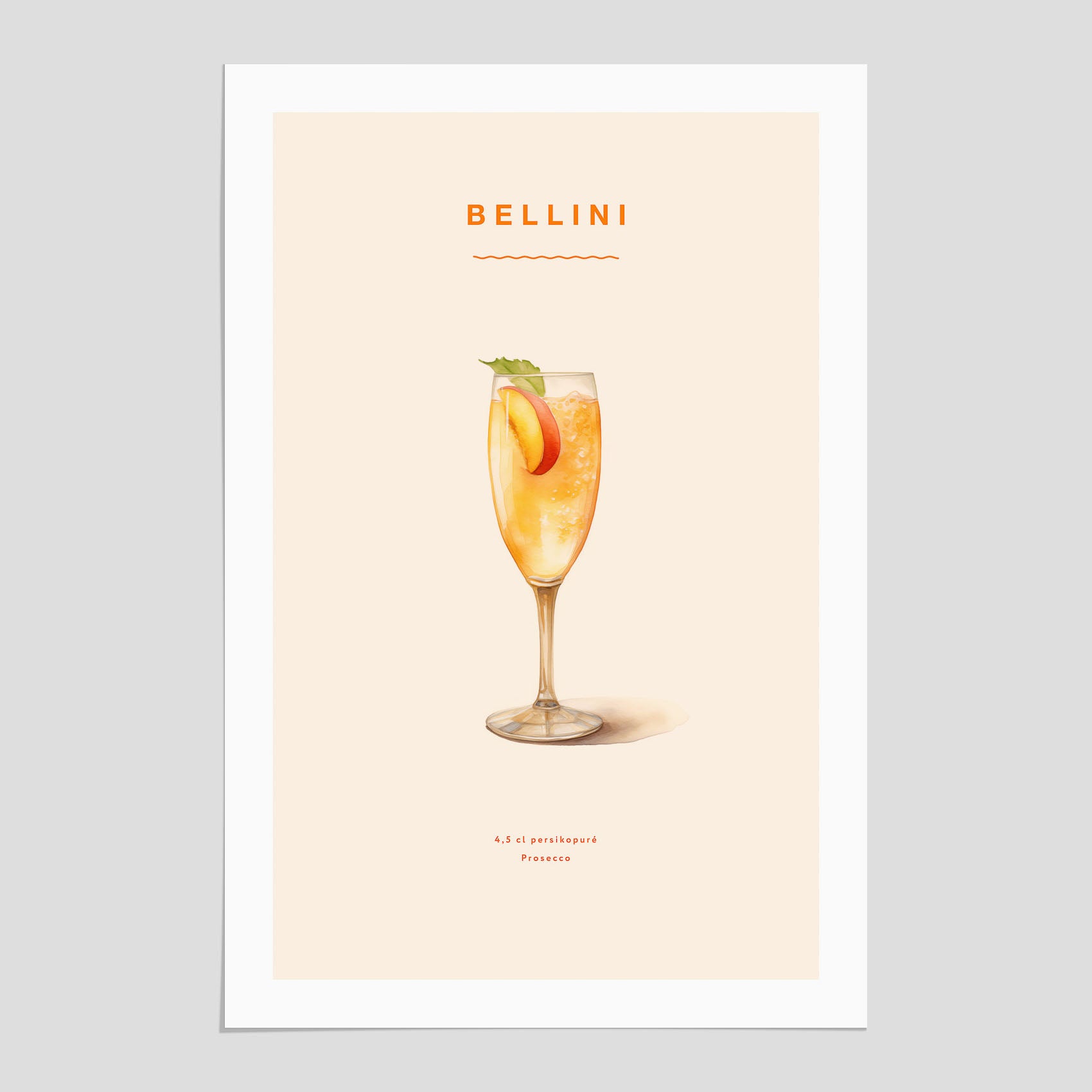 Bellini Poster – Affisch med drink, drinkposter