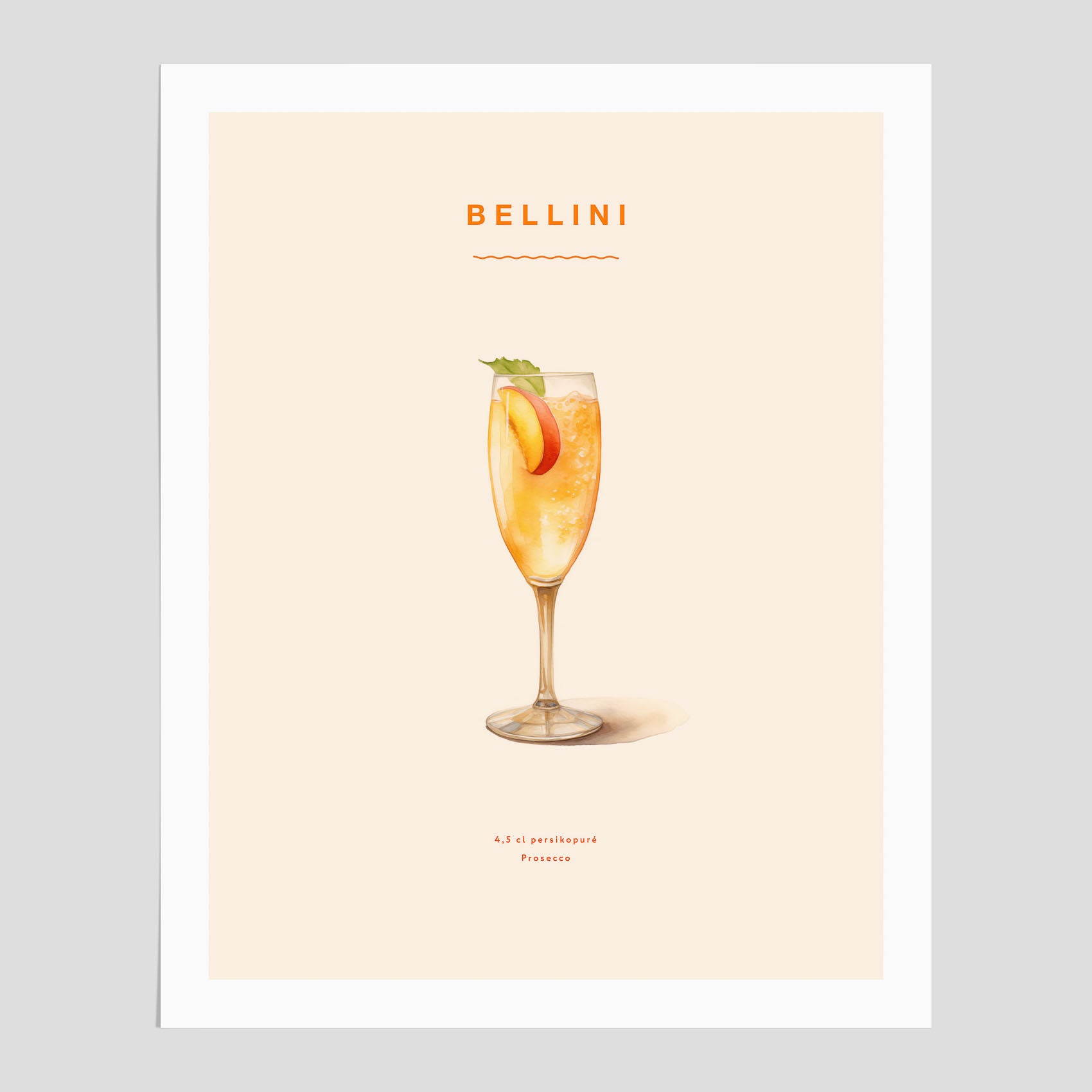 Bellini Poster – Affisch med drink, drinkposter