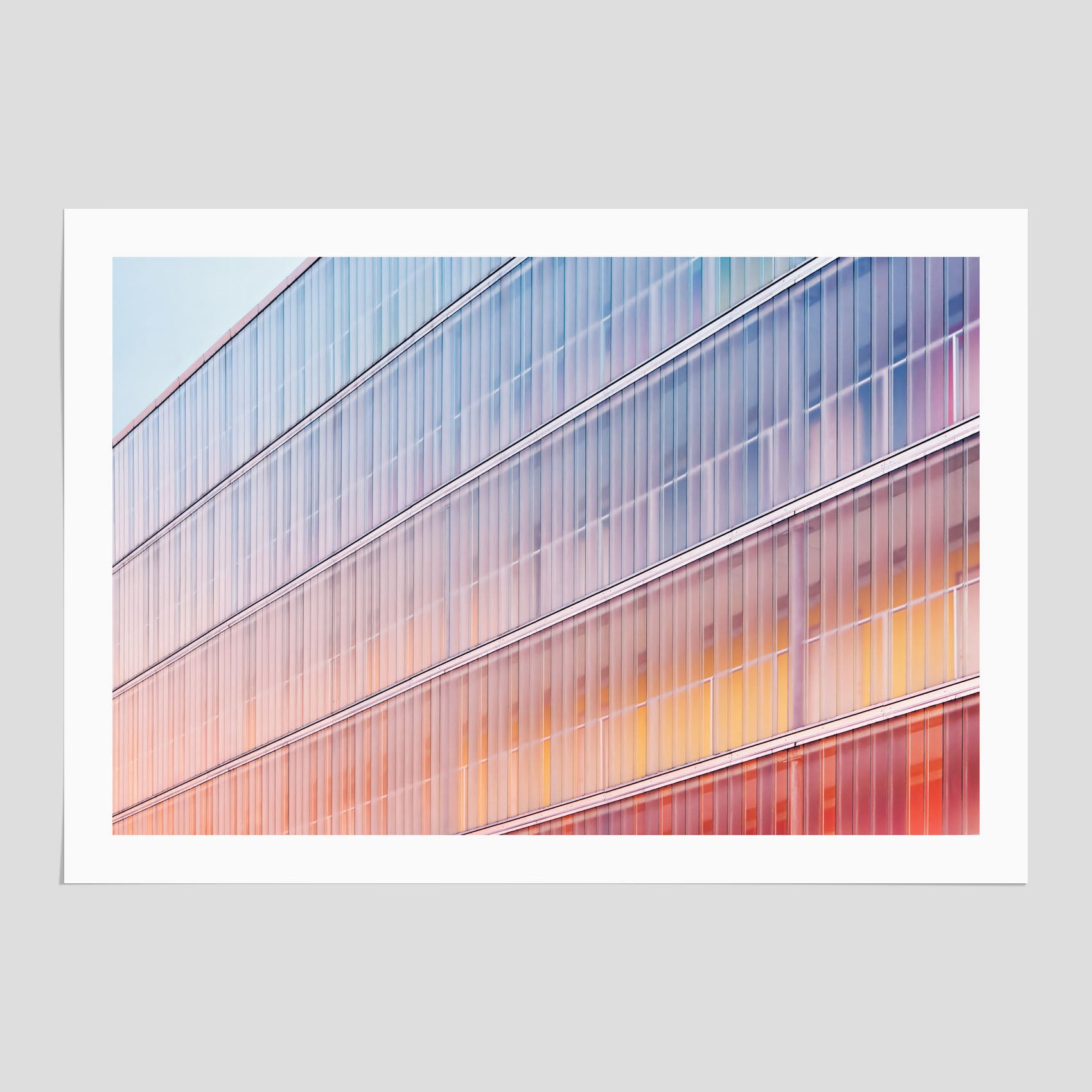 Rainbow Balcony poster – Modern arkitekturtavla