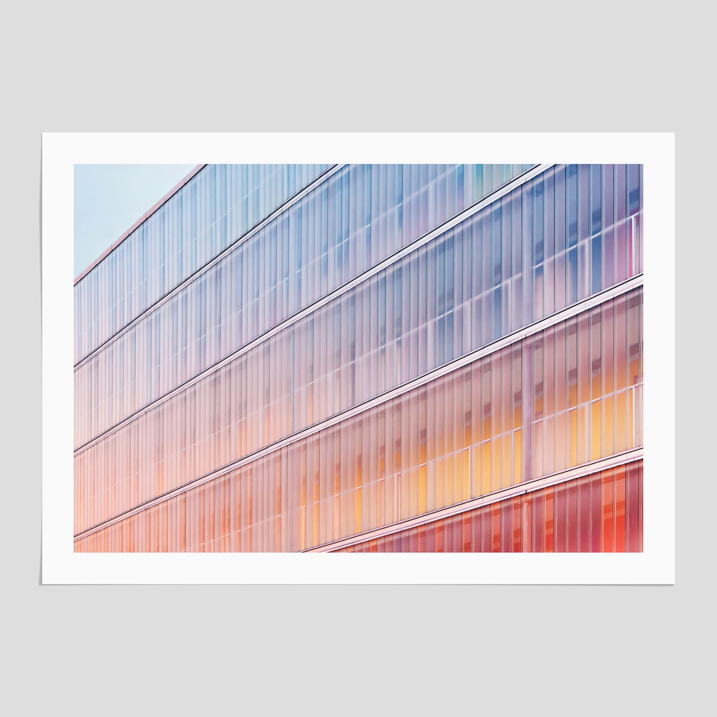 Rainbow Balcony poster – Modern arkitekturtavla